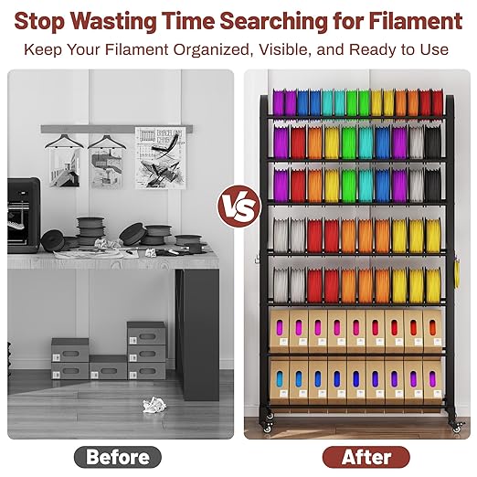 7-Tier 3D Printer Filament Storage Rack