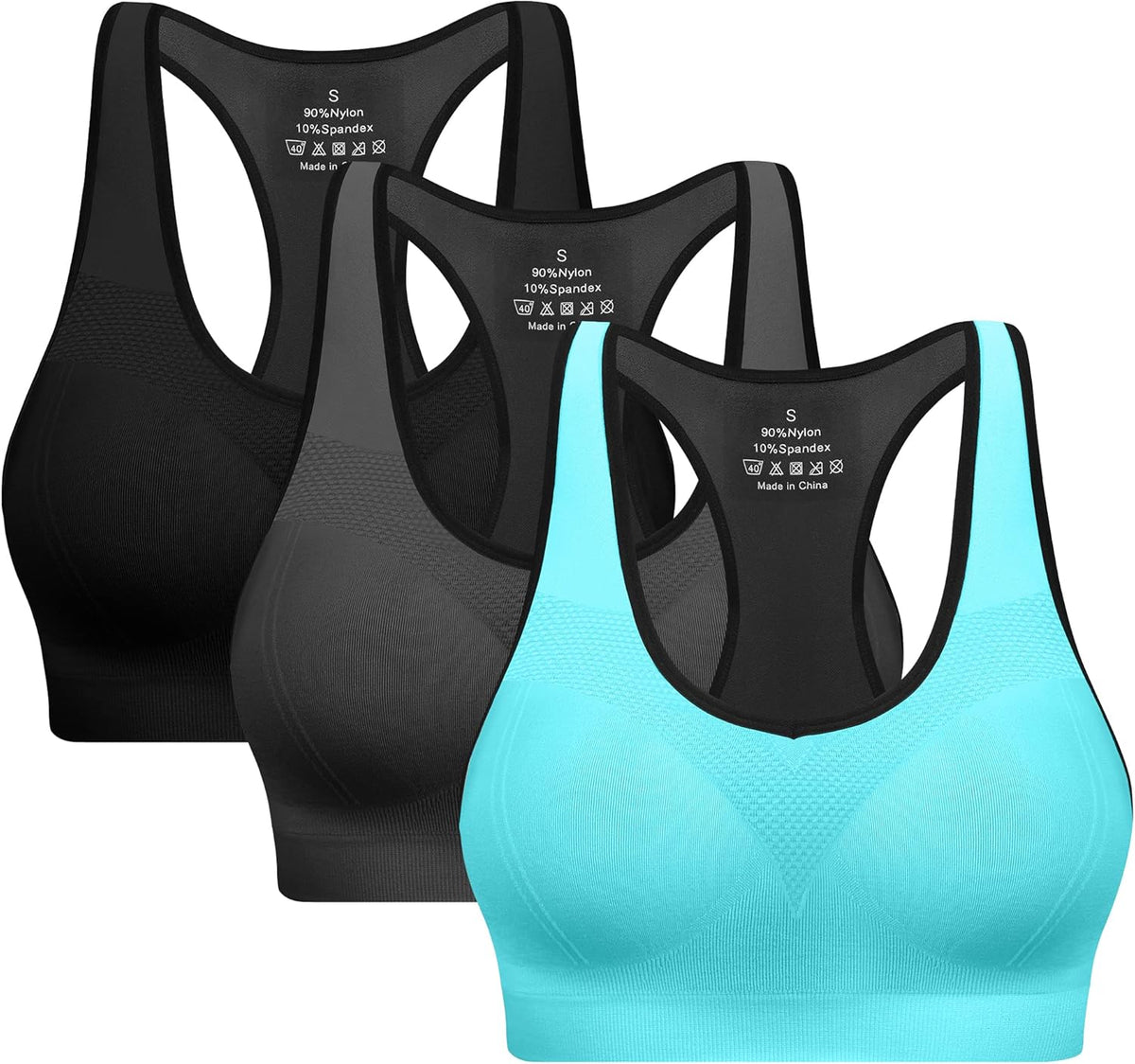 Skiennix Racerback Sports Bras for Women - High Impact Workout Tank Tops with Pads | Ideal for Yoga