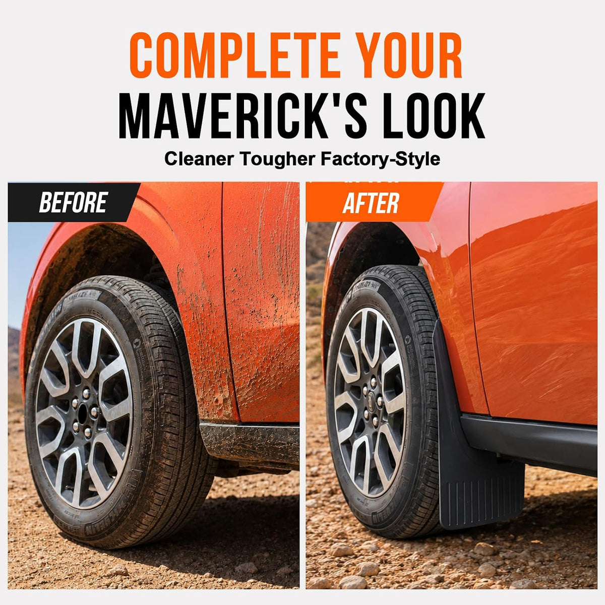 Mabett Mud Flaps for 2022-2026 Ford Maverick Accessories