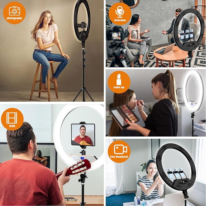 22"Ring Light with Stand, Ring Light Tripod