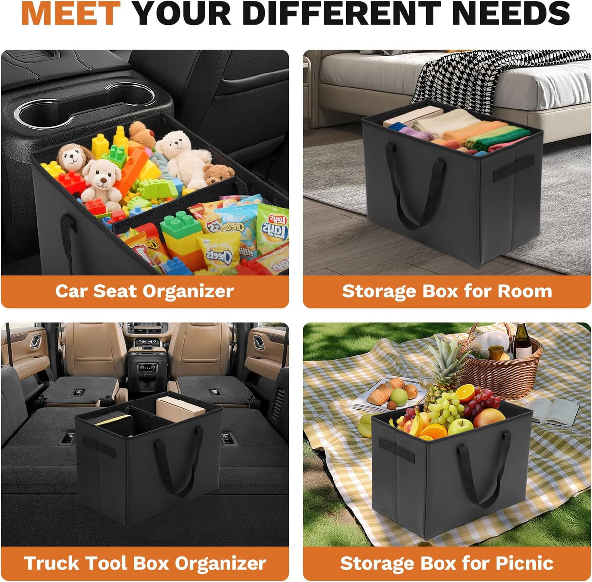 Shademax Car Seat Organizer for Chevrolet Traverse 2018-2025 2026 Accessories Traverse Backseat Storage Box Car Console Organizer for Kids Toys Baby Supplies Dog Toys Snack Organizer Travel Storage