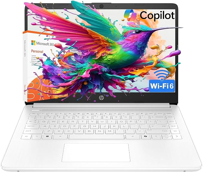 HP Essential 2026 Laptop, Office 365, Copilot AI, 4GB RAM, Intel Processor | Windows 11 Home S, WiFi 6 & Bluetooth, Camera, Fast Charge, Longtime battery life, Portable Design for Office & Student