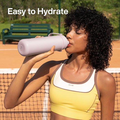 ENCOOL Insulated Water Bottle - Leak-Proof Stainless Steel with Straw | Keeps Drinks Cold for 24 Hours (26 oz, Cotton Candy)