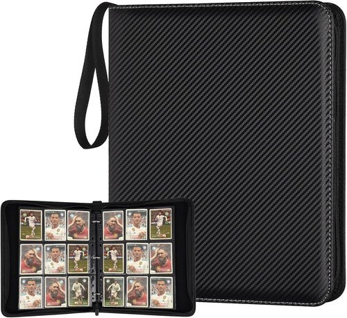GERMUN 9 Pocket Card Binder - Premium Zip Trading Card Album for MTG, TCG & Sports Cards | Black, 720 Double-Sided Pockets