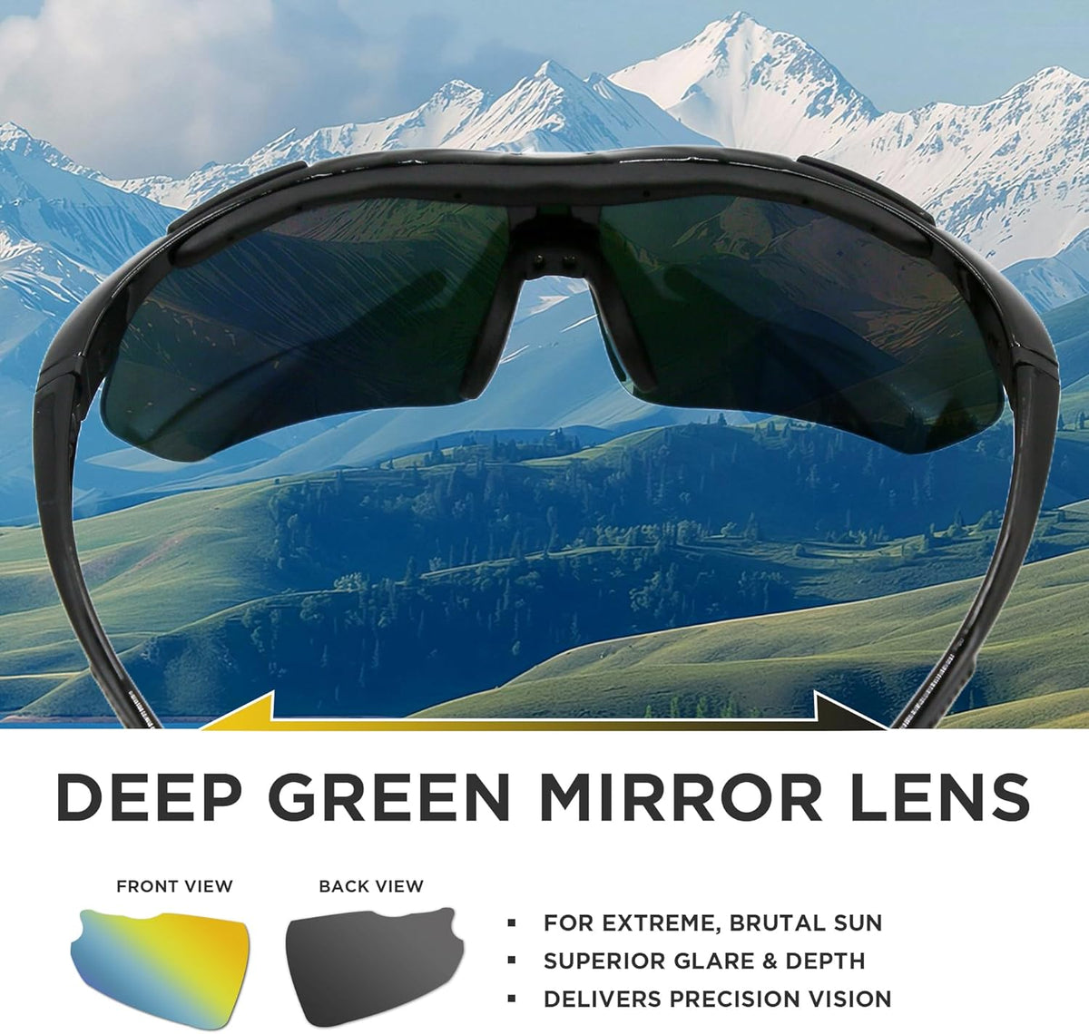 Skiennix Cycling Sunglasses - Wrap Around Sports Eyewear for Men, Women & Youth | Ideal for Running, Climbing & More