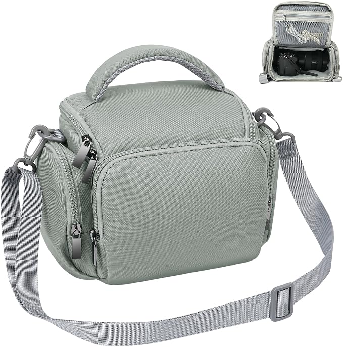 Ainiv DSLR Camera Bag, Waterproof Anti-Shock SLR Camera Case, Large Adjustable