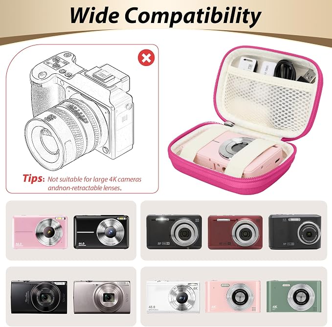 Digital Camera Case for CAMKORY, KODAK PIXPRO FZ45/FZ55, Canon IXUS 285 HS