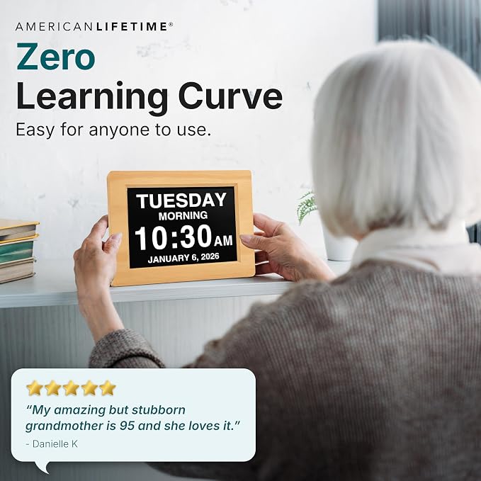 American Lifetime New 2026 Dementia Clock Large Digital Clock