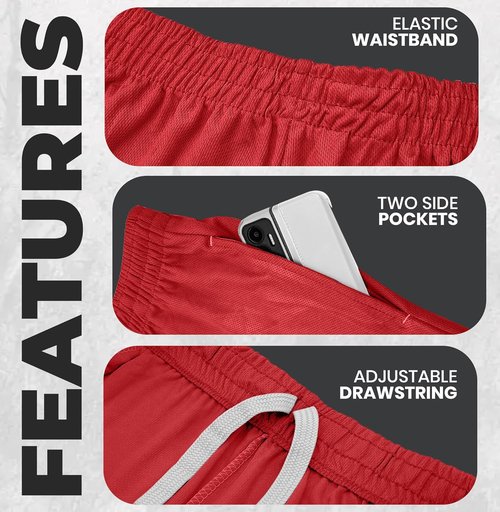 NY Threads Men's Athletic Shorts - Quick Dry Lightweight Workout Gym Shorts with Pockets