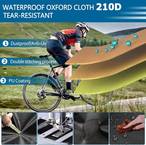 AKEfit Waterproof Bike Cover - Outdoor Bicycle Protection Against Rain, UV & Snow | XL Size for 1-2 Bikes