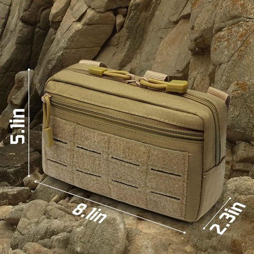 1000D Tactical Molle Pouches by [Brand Name] - Water-Resistant Utility Admin Pouch | 2 Pack for Vests & Backpacks