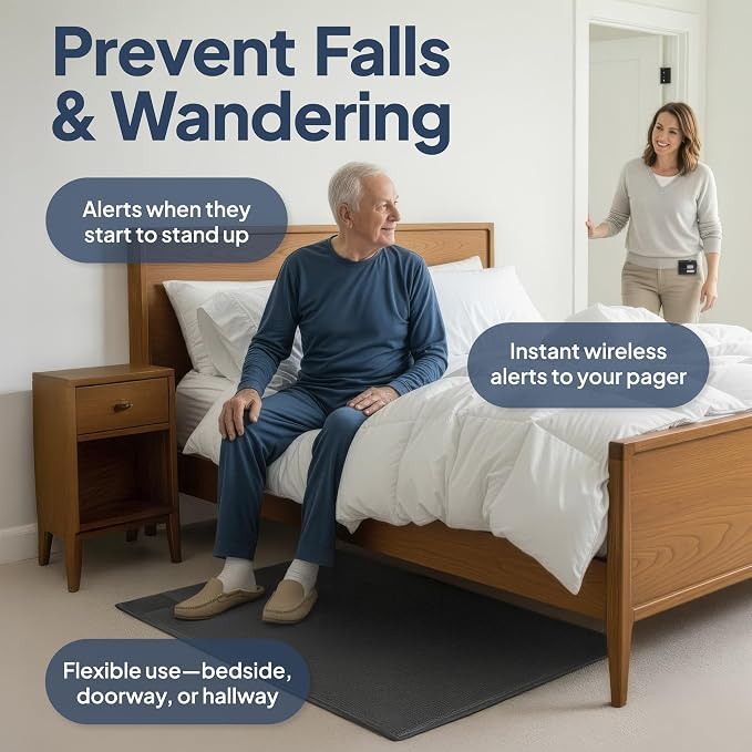 Smart Caregiver Floor Mat Alarm and Pager System