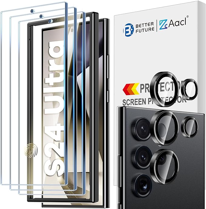 AACL 3-Pack for Samsung Galaxy S24 Ultra Screen Protector Tempered Glass