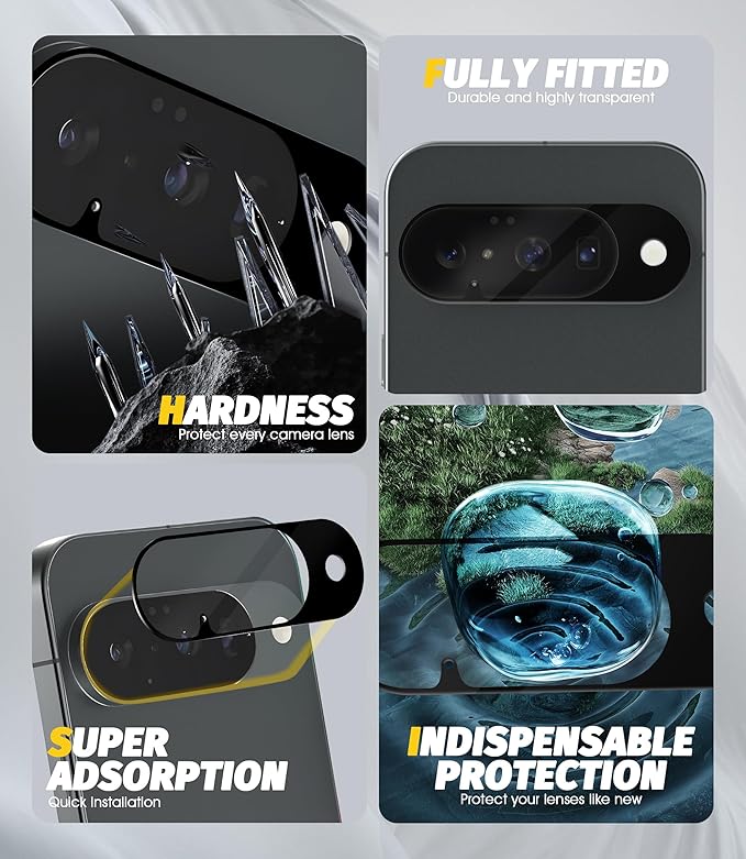 Orzero Camera Lens Protector for Google Pixel 10, Protector de Cámera Tempered