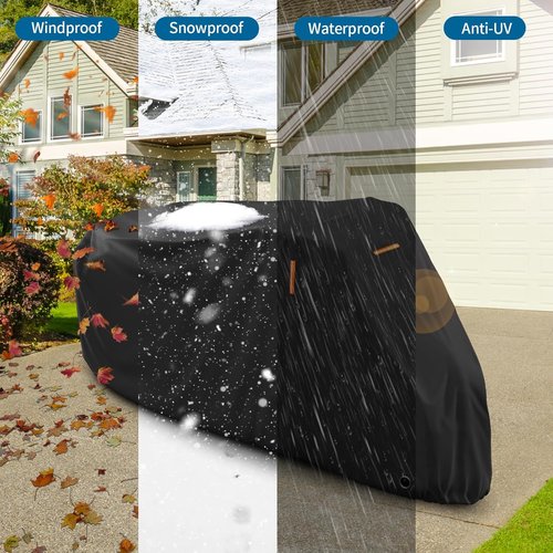 AKEfit Waterproof Bike Cover - Outdoor Bicycle Protection Against Rain, UV & Snow | XL Size for 1-2 Bikes