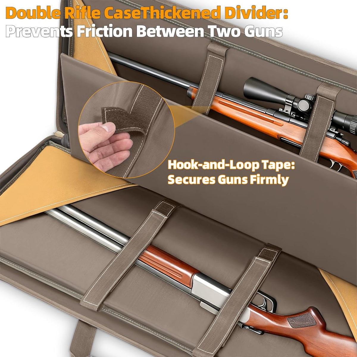 TORIBIO Tactical Double Rifle Case - Soft Gun Bag for Secure Storage & Transport | Fits 32" to 55" Rifles