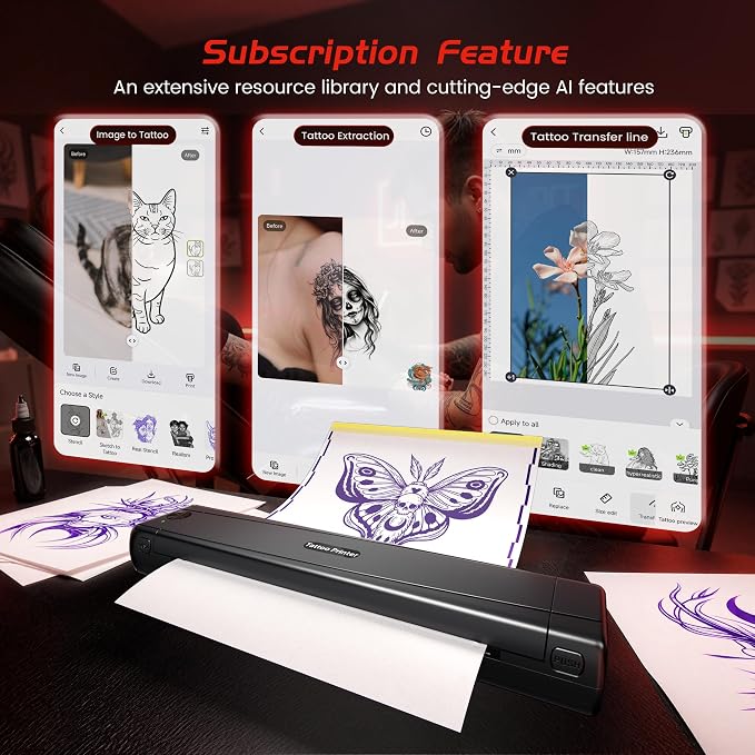 TATTMUSE Portable Printers Wireless