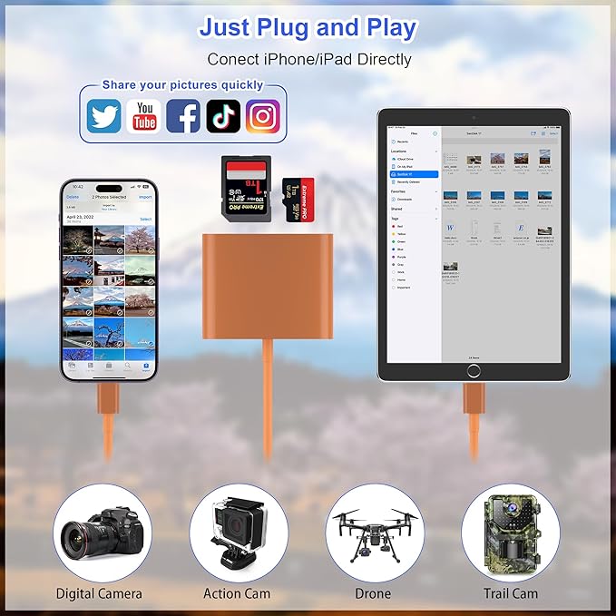 SD Card Reader for iPhone, Memory Card Reader
