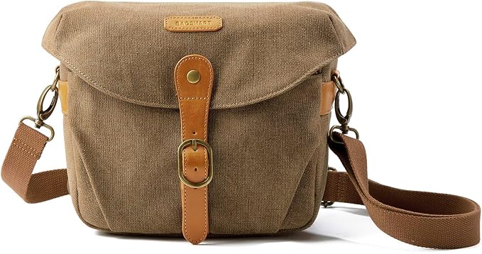 BAGSMART Camera Bag, SLR DSLR Canvas Crossbody Camera Case, Compact Camera