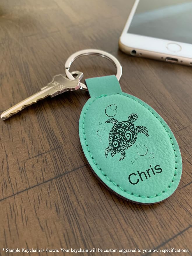 LaserGram Oval Keychain, Water Polo, Personalized Engraving Included