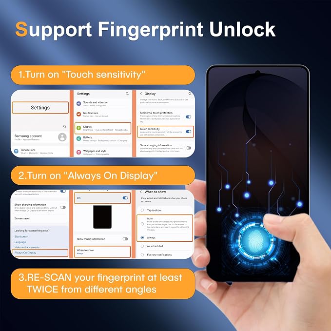 AACL 3-Pack for Samsung Galaxy S26 Ultra Screen Protector Tempered Glass