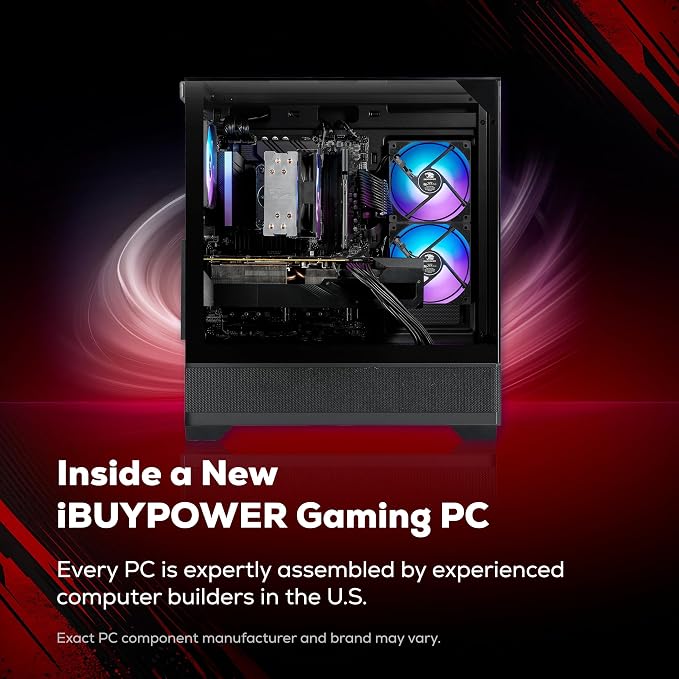 iBUYPOWER Element SE Gaming PC Desktop Computer AMD Ryzen 5 8400F CPU, NVIDIA GeForce RTX 3050 6GB GPU, 16GB DDR5 RAM, 1TB NVMe SSD, Windows 11 Home, Gamer Keyboard and Mouse - ESA5N3501