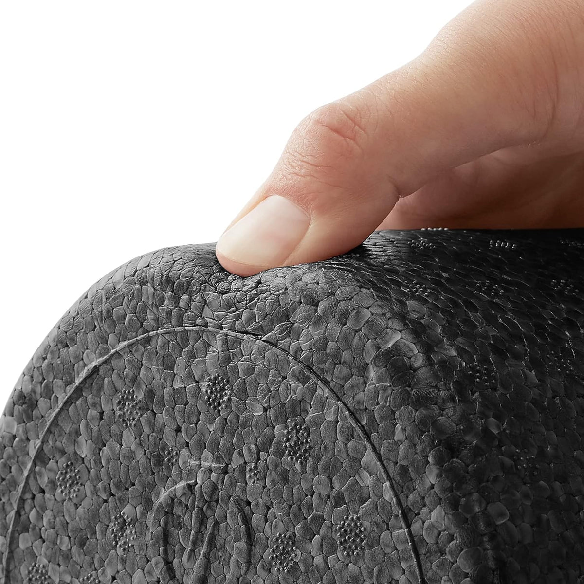 Philosophy Gym High-Density Foam Roller - 18-Inch Round for Exercise, Massage & Muscle Recovery - Black
