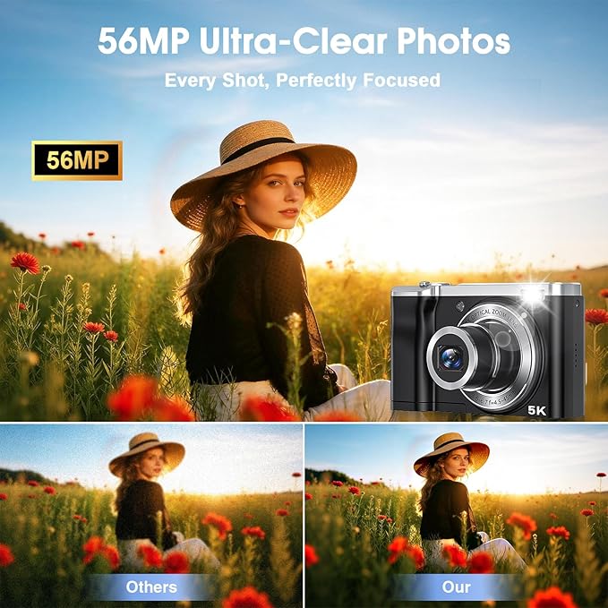 CAMKORY 5K Vlogging Camera