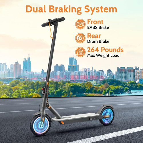 MAXSHOT Electric Scooter - High-Speed Folding E-Scooter with Dual Suspension | 350W/500W Motor, 21-28 Miles Range, 8.5/10/14" Tires
