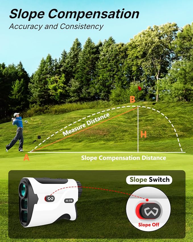 WOSPORTS Golf Rangefinder with Slope