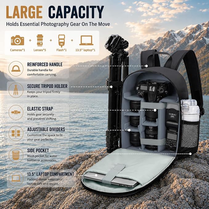 Camera Backpack for Photographers, DSLR Camera Bag