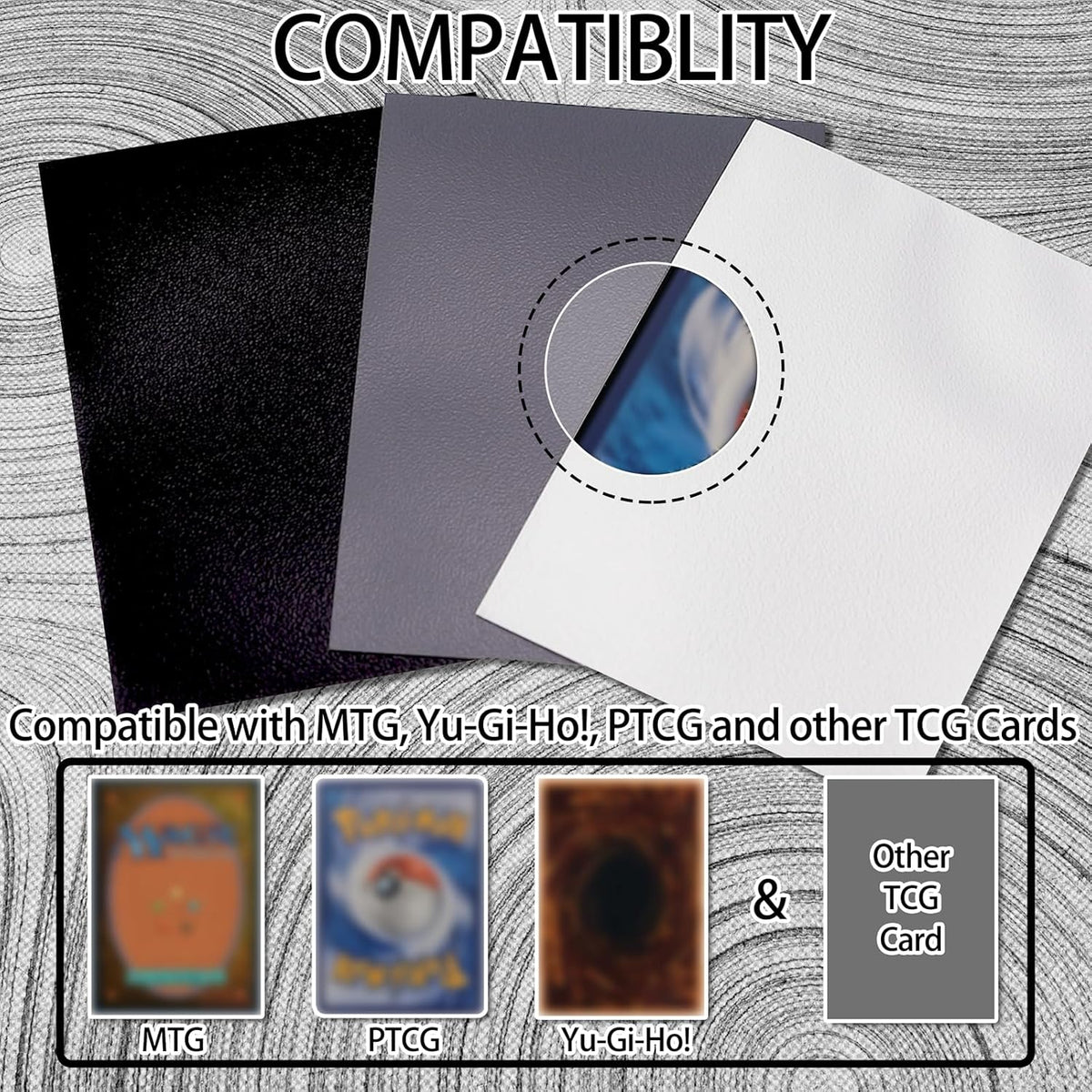 SANZIE Matte Card Sleeves - Premium Deck Protectors for MTG & TCG | 68 Count (Black)