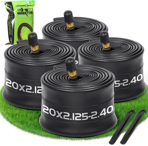 Bike Tube 2-Pack | 20/26 Inch Butyl Inner Tubes with 35mm AV Schrader Valve & Tire Levers