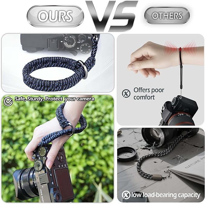 AQAREA Camera Wrist Strap for DSLR Mirrorless Camera, Quick Release Camera Hand