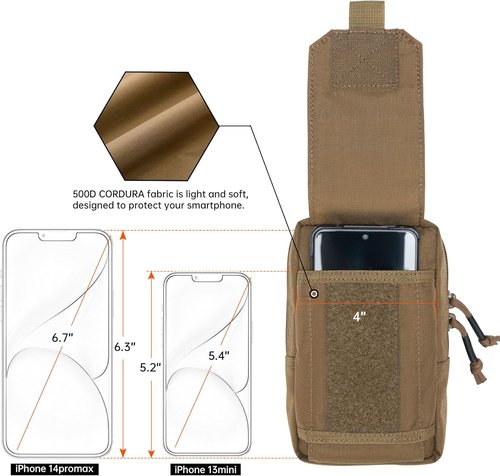 EXCELLENT ELITE SPANKER Tactical EDC Pouch - Versatile Molle Utility Phone Holster Waist Bag