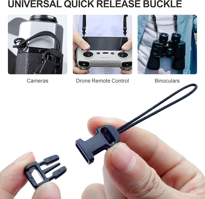 Padwa Lifestyle 4 Pcs Black Quick Release Camera Strap QD Loops Connector