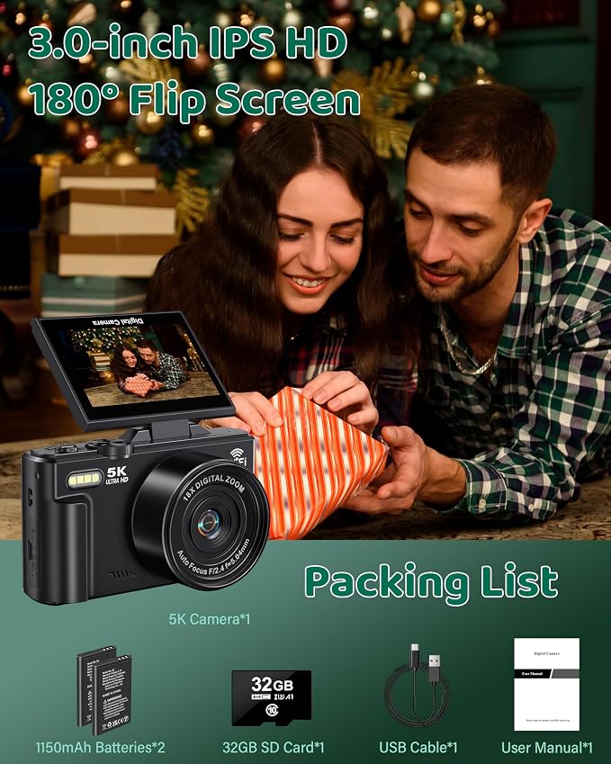 Digital Camera - 5K WiFi Digital Cameras