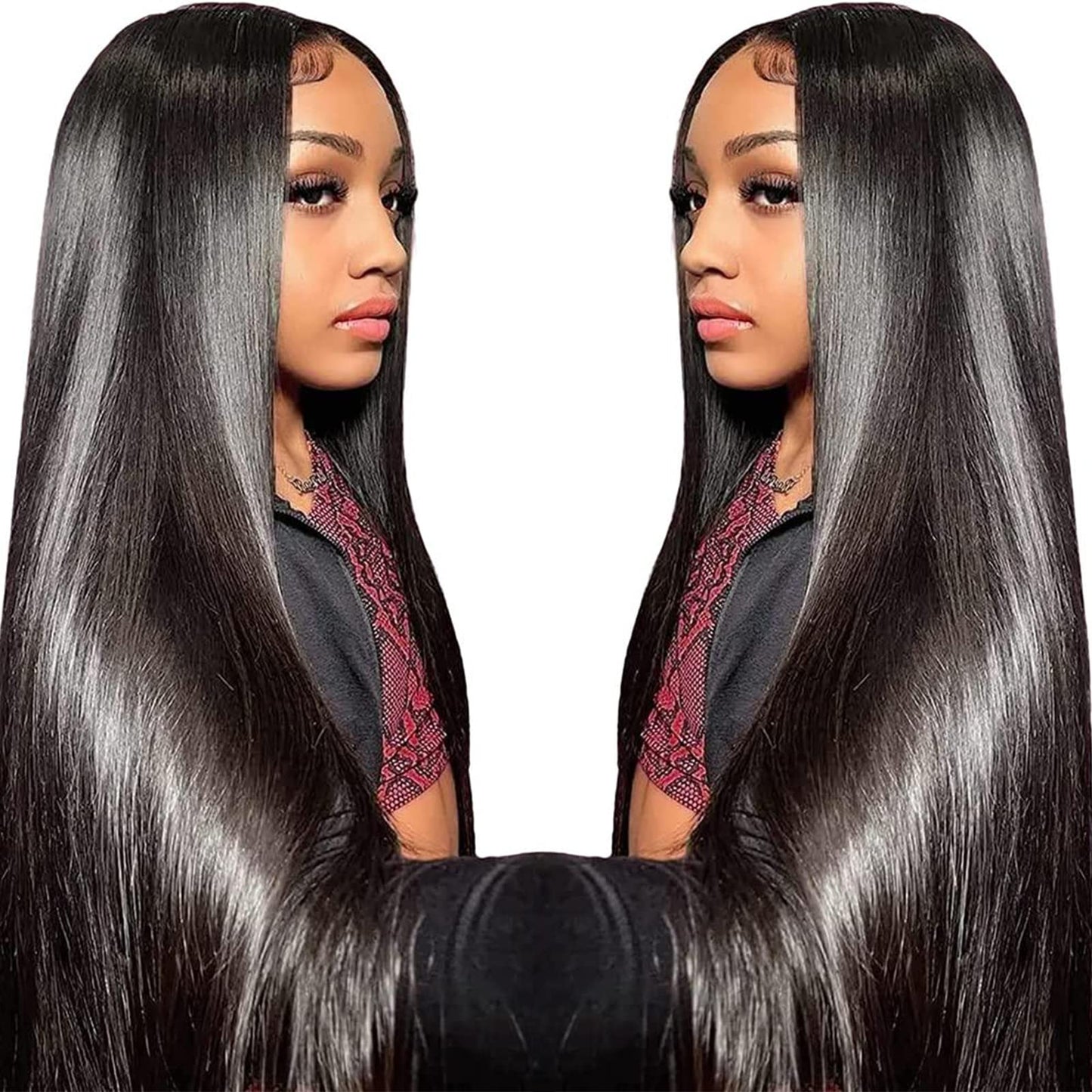 13X6 Lace Front Wigs Human Hair For Women 180 Density 34 Inch Straight Lace Front Wigs Hd Transparent Frontal Wigs Human Hair La