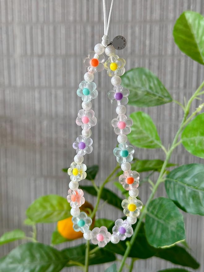 Drawwind Phone Charm Beaded Wristlet Strap Universal Cell Phone Lanyard Cute