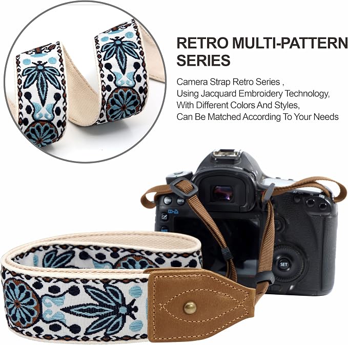 Padwa Lifestyle 2" Wide Classic Crazy Horse Art Cowhide Head Cotton Camera