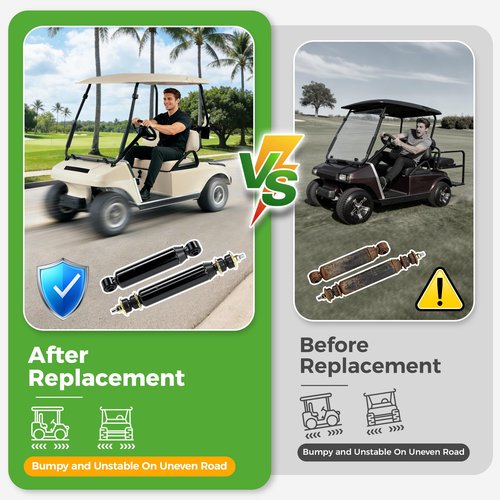 10L0L Golf Cart Shock Absorbers Kit for Club Car DS Electric 1981-up and Gas 1997-up, Front Rear Shocks Replace OEM 1014235 1015813 1010991 1012183 1014236 1013164