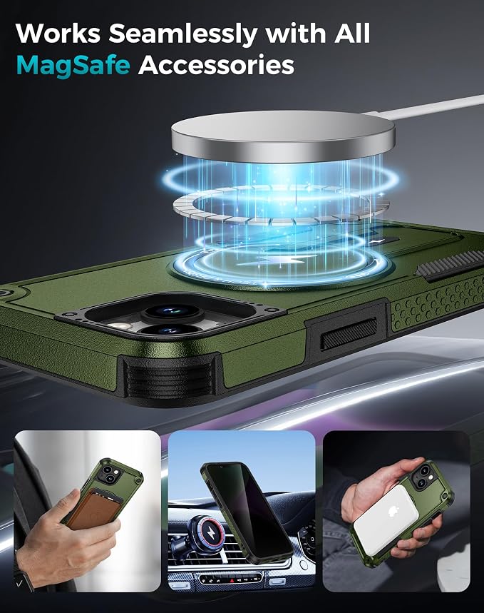 Goton for iPhone 14 Case with Privacy Tempered Glass Screen Protector & Camera