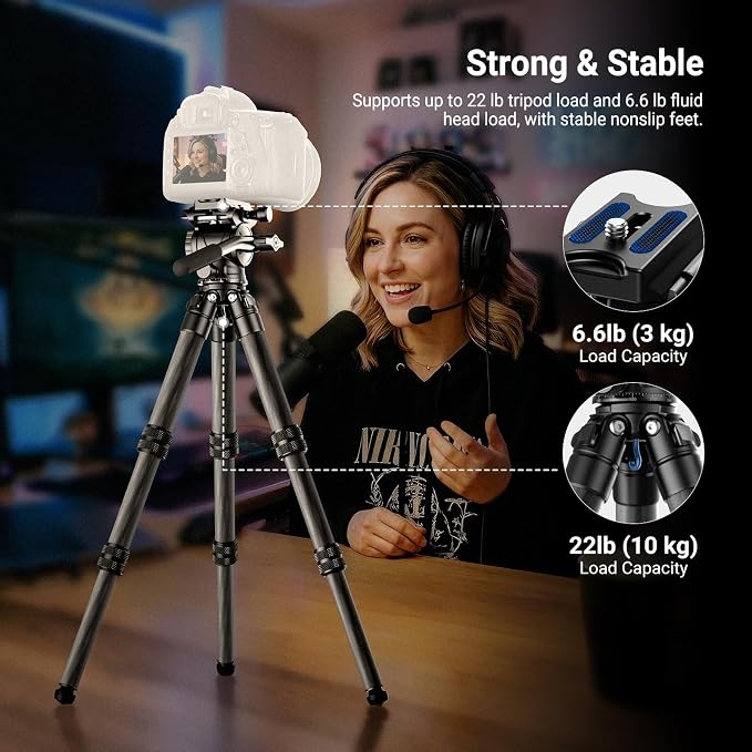 NEEWER Carbon Fiber Desktop Mini Tripod