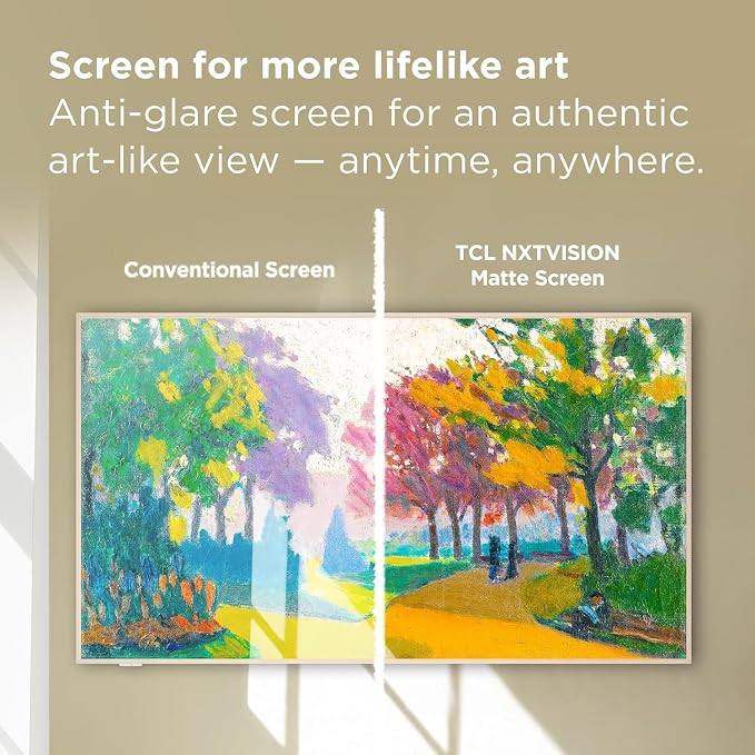TCL 55" Class QLED 4K Smart NXTVISION TV with Google TV (55A300W, 2024 Model) Dolby Vision HDR & Dolby Atmos, Google Assistant with Voice Remote, Streaming TV (Renewed)