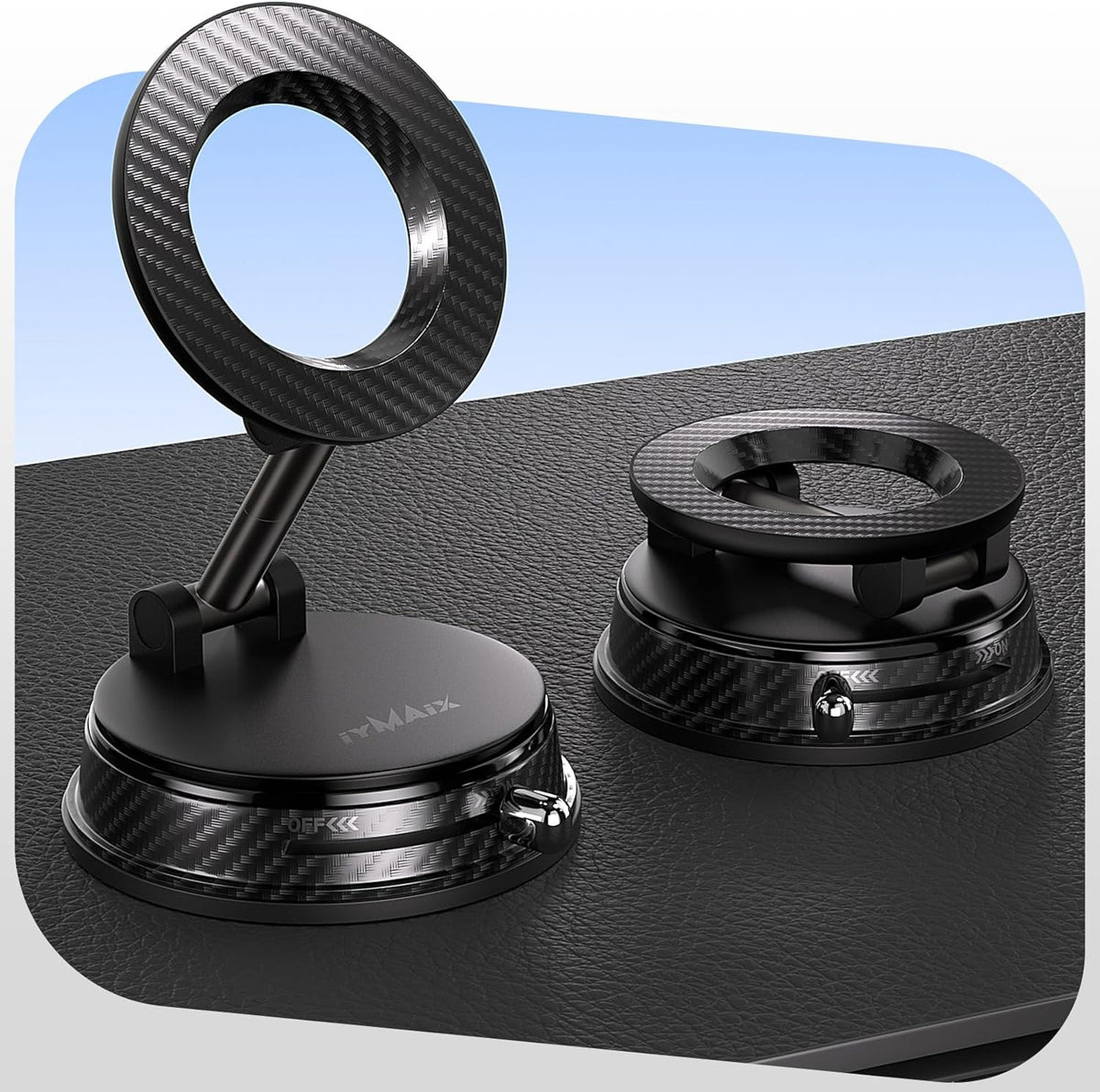 Car Phone Holder for Your Car [80+LBS Ultra Suction] 2600gf Strong Magnetic Car Phone Mount for Magsafe, 4-Axis Alloy Arm 360° Adjustable Dashboard Phone Holder Mount for iPhone 17-12 Android Samsung