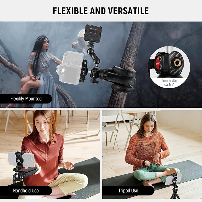 NEEWER Tripod for iPhone with Remote, Mini Flexible Phone Tripod Stand Vlog