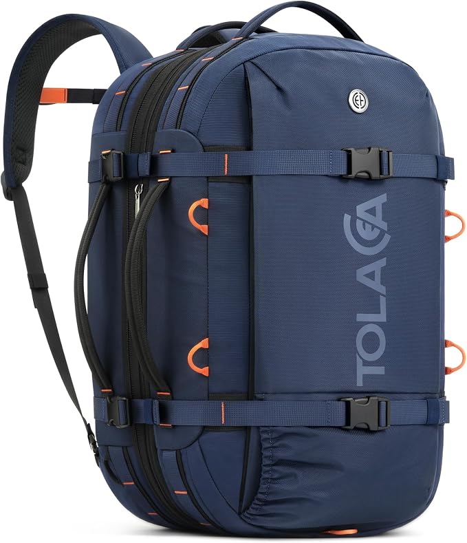 Tolaccea Travel Backpack for Men Women, 40L-50L Carry On Backpack