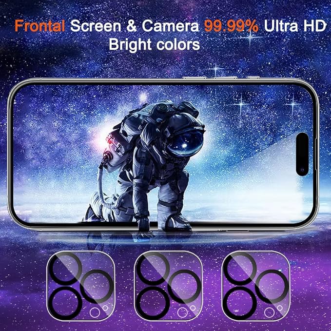 Ferilinso 3 Pack for Apple iPhone 14 Pro Max Privacy Screen Protector Tempered