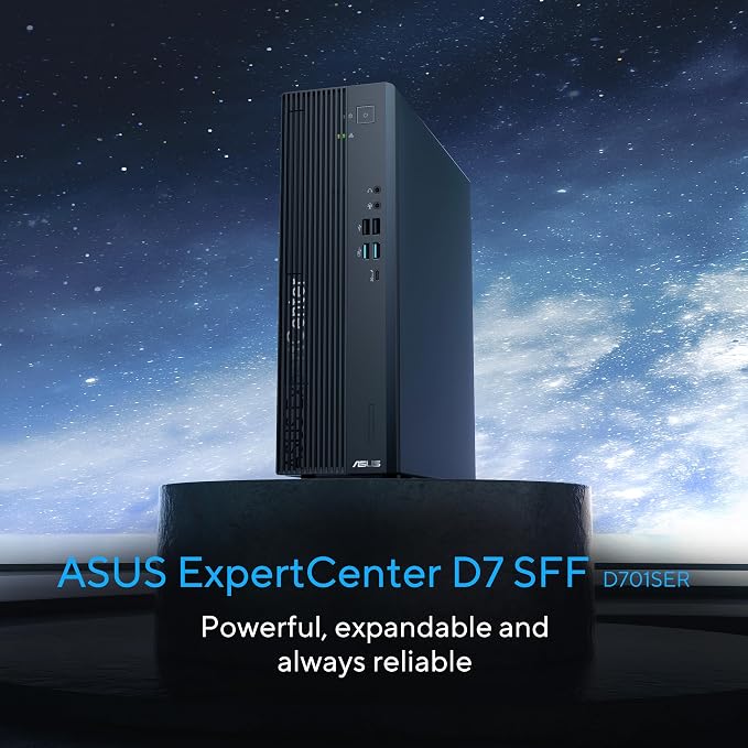 ASUS ExpertCenter D701 Desktop, Intel Core i7, 16GB DDR5 RAM, 512GB SSD, Windows 11 Pro, Bundled Wired Keyboard and Mouse, D701SER-XS703