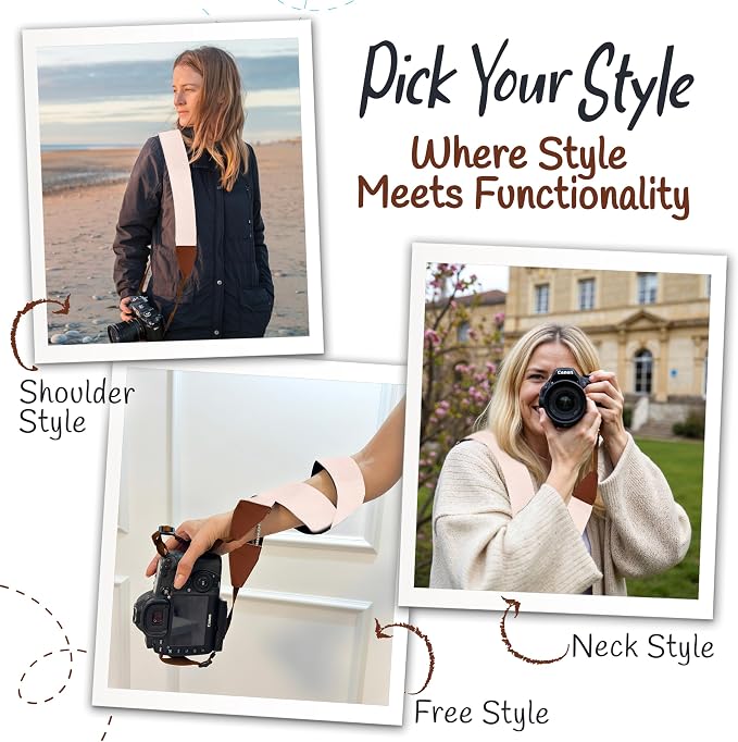 Art Tribute Camera Strap For Photographers Padded Universal Fit Neck Shoulder &